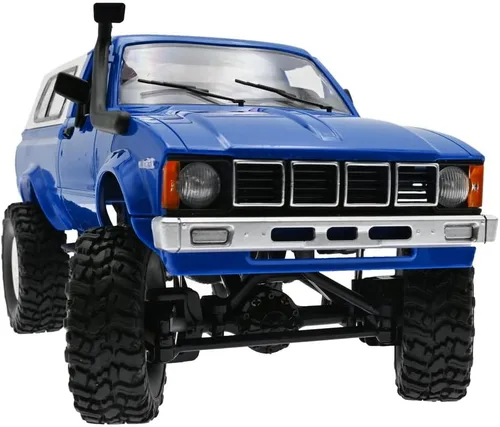Miniatura 2 de RC Rock Crawler WPL C24 RTR 1/16 Camionetas color azul con luces LED 2.4 GHz 4 x 4 todoterreno RC Semi Camiones todo terreno, camión de control