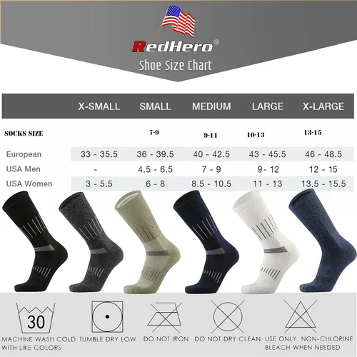 Miniatura 6 de Calcetines acolchados de lana merina para hombre, para senderismo, senderismo, senderismo, suaves, acogedores, ajuste térmico, control de humedad