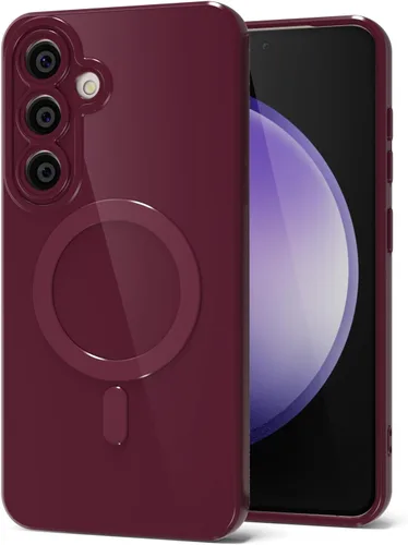 Miniatura 110 de Svanove para Samsung Galaxy S22 Funda de teléfono de silicona magnética, compatible con Magsafe, linda para mujeres, brillante color brillante, gel
