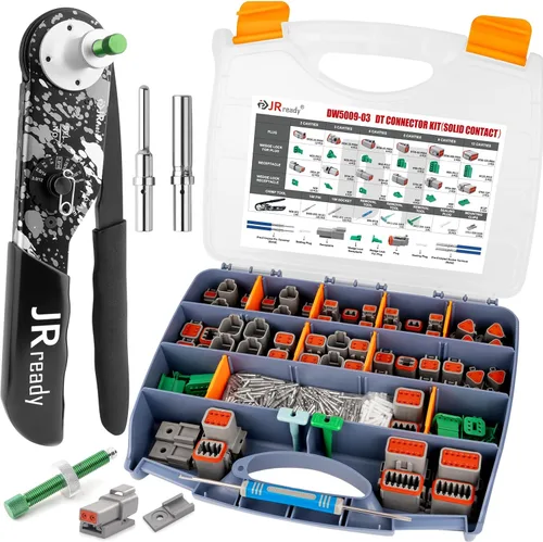 Miniatura 10 de JRready DW5007-03 Kit de conectores Deutsch,Conector DT 2 pines,3 4 6 8 12 pines gris IP68 conectores de cable eléctrico impermeables