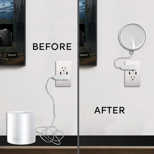 Miniatura 5 de Organizador de cables para amplificador WiFi completo, sistema de malla WiFi para el hogar para Tp Link Deco x20 y x60, soporte montado en la pared