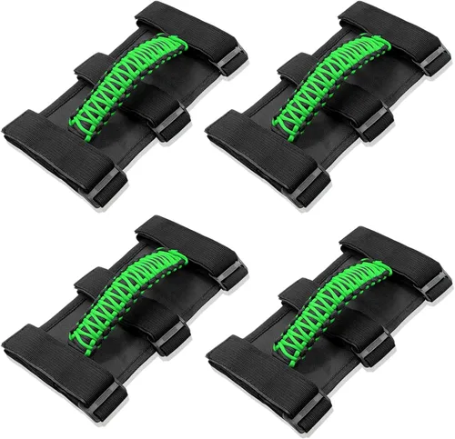para Accesorios Jeep Wrangler Asas de Agarre de Barra Enrollable de Agarre y Empuñadura con Borde Compatible con Jeep Wrangler YJ TJ JK JKU JL JLU