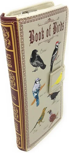 Miniatura 3 de Shag Wear Cartera de pájaro para mujer 7", Libro de Aves Beige, Moderno