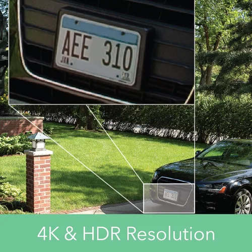 Miniatura 3 de Arlo Ultra - Cámara de seguridad 4K UHD sin cables para interiores y exteriores con visión nocturna de color, visión de 180°, audio de 2 vías, foco