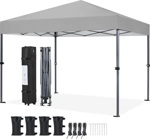 Miniatura 14 de Yaheetech Toldo desplegable de 6.6 x 6.6 pulgadas, tienda de campaña instantánea portátil para exteriores, kiosco comercial con bolsa de transporte