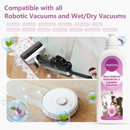 Miniatura 3 de Solución de Limpieza Multi-Superficie para Pisos, Aroma a Lavanda, Compatible con Aspiradoras Robots Roborock, eufy, Dreame, iRobot Roomba