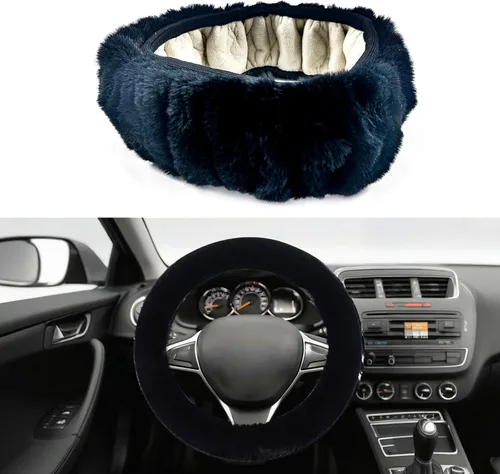 Funda para Volante QKWL, Funda para Volante de Coche Esponjosa, Suave y Cómoda, Antideslizante y Duradera, Adecuada para Volantes de la mayoría de
