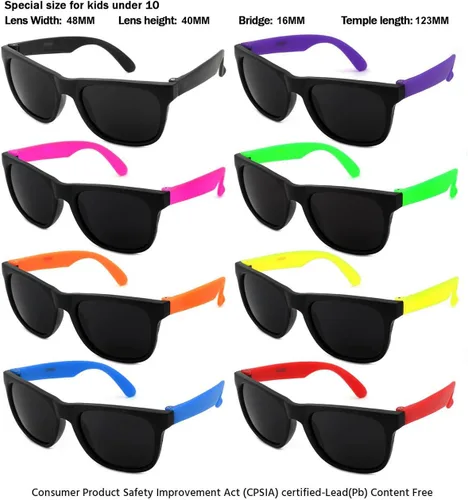 Miniatura 25 de Edge I-Wear - Paquete de 12 lentes de sol neón para niños, regalos de fiesta con certificación CPSIA, plomo (Pb) sin contenido 9402RA