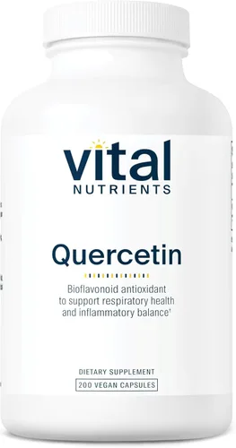 Vital Nutrients Quercetina - Suplemento vegano de quercetina con bioflavonoides para apoyo sinusal, respiratorio, cardíaco e inmunológico, sin