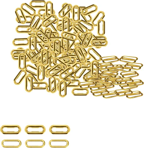 Miniatura 11 de Trimming Shop Ojales ovalados con arandelas, ojales duraderos de latón a prueba de óxido para manualidades de cuero, bolsos, ropa, cinturones, Bronce