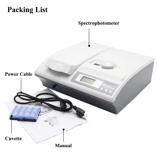 Miniatura 2 de CGOLDENWALL Espectrómetro digital Espectrómetro Espectrómetro Visible Lámpara de tungsteno para laboratorio Pruebas médicas Industria petroquímica
