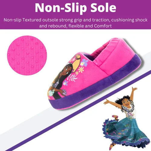 Miniatura 4 de DISNEY Pantuflas de princesa Encanto Cenicienta Ariel Jasmine Tianna para niñas, ligeras, cálidas, cómodas, suaves, Aline Girls (niños pequeños)