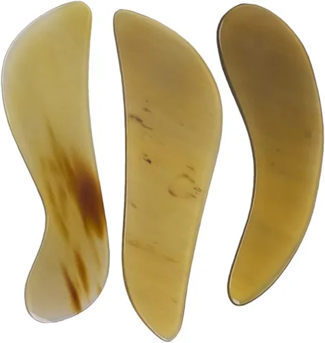 FOMIYES Herramienta de masaje Guasha, herramienta facial de cuerno de buey natural, herramienta de masaje de raspado de guasha, tabla de guasha