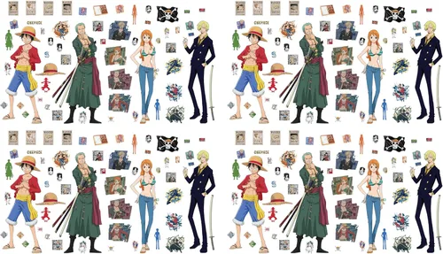 Miniatura 8 de RoomMates RMK5439GM Calcomanía de Pared One Piece Luffy, Rojo