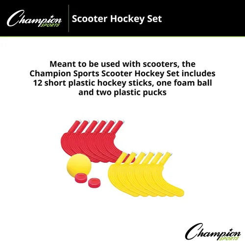 Miniatura 4 de Champion Sports SHS1 Scooter Hockey Set