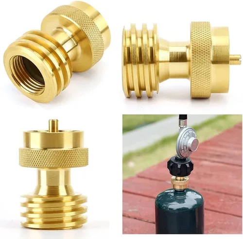 Miniatura 4 de Adaptador de tanque de propano para guardar carnes, adaptador de propano de 1 libra a 20 libras para cilindro desechable desechable, convertidor