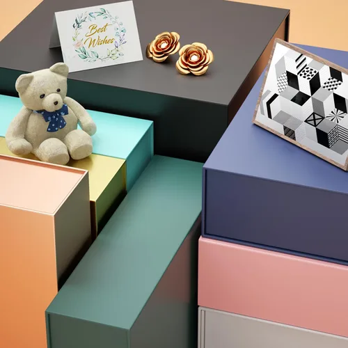 Miniatura 7 de PSHVYM Cajas de regalo con tapas, 11.5 x 7.8 x 3 pulgadas, caja de regalo negra para regalos, cierre magnético para camisetas, guantes, bufandas