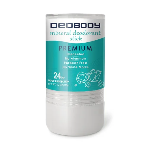 Desodorante Natural de Cristal de Aluminio en Piedra. (120gr / 4.25Oz) Para Hombres y Mujeres. Antiperspirante para Sudor Fuerte de Axilas y Pies.