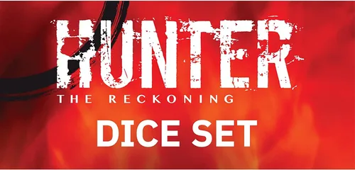 Miniatura 5 de Renegade Game Studios Hunter: The Reckoning - Juego de dados de 5ª edición - Dados d10 naranja y negro