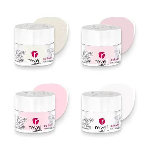 Miniatura 9 de Revel Nail Polvo de inmersión, esmalte de uñas de polvo nude, polvo de inmersión resistente a las virutas con vitamina E y calcio, manicura