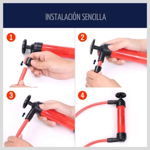 Miniatura 5 de HORUSDY Kit de bomba de transferencia de combustible por sifón multiusos para gasolina, aceite y líquidos