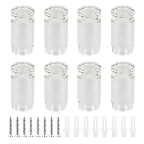 Miniatura 35 de Antrader Paquete de 12 Soportes Separadores de Vidrio de Acero Inoxidable de 3/4" x 1-1/5", Separadores de Pared Clavos de Ferretería Publicitarios