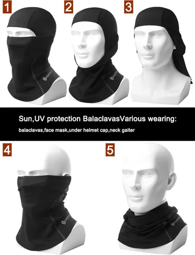 Miniatura 6 de Pasamontañas, secado rápido, secado rápido, suave, elástico, tela CoolMax de EE. UU., diseñada para deportes, protección contra el polvo solar UPF50