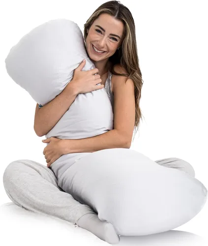 Miniatura 12 de SleepCloud Almohada corporal con peso de 6.5 libras - Almohada pesada para un sueño más profundo - Almohadas refrescantes para adultos - Almohada