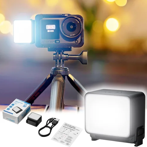 Miniatura 12 de JJC Luz LED para Insta360 Ace Pro 2 accesorios, accesorio de luz de relleno auxiliar magnética, recargable IPX5 impermeable, mini luz de video