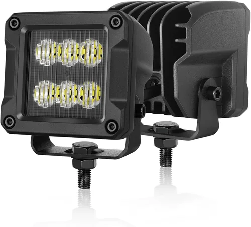Miniatura 19 de 3" SAE luces antiniebla LED legales para la calle, aprobadas por DOT, cubos LED cuadrados, cápsulas de luz antiniebla de haz trun-cado, 2 piezas
