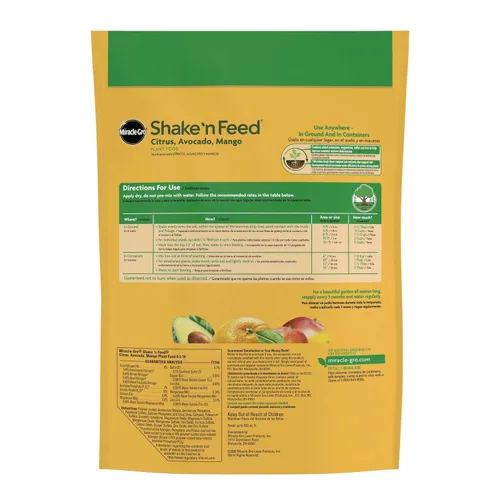 Miniatura 2 de Miracle-Gro 3002810 Shake 'N Feed - Fertilizante de liberación continua para plantas cítricas, aguacate y mango, 8 lbs.