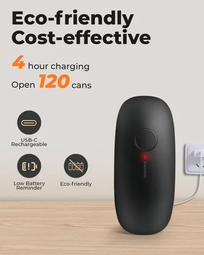 Miniatura 2 de Canslab Ultrablde (versión básica) - Abrelatas eléctrico recargable para cocina para personas mayores con artritis, abrelatas de batería USB