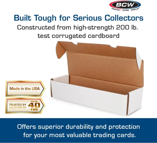 Miniatura 2 de BCW Caja de almacenamiento de tarjetas de juegos de una sola fila, paquete de 5, caja de soporte de 1000 unidades, soporte de cartón de papel