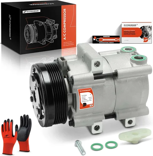 A-Premium Compresor de aire acondicionado compatible con Ford F-150 F-250 F-350 Super Duty, Mustang & Lincoln Town Car y Mercury Cougar, 4.6L 5.4L