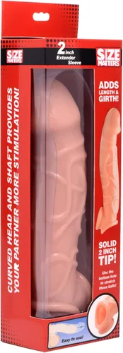 Miniatura 4 de Size Matters: Extensor de manga de gallo de carne de 2 pulgadas, para parejas masculinas y adultas
