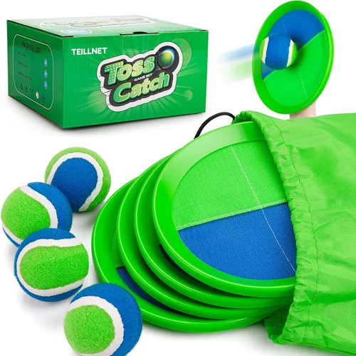 Juego de pelotas para lanzar y atrapar mejorado, juegos familiares para niños, juguetes para rellenar calcetines, resistente al agua, ideal para Azul