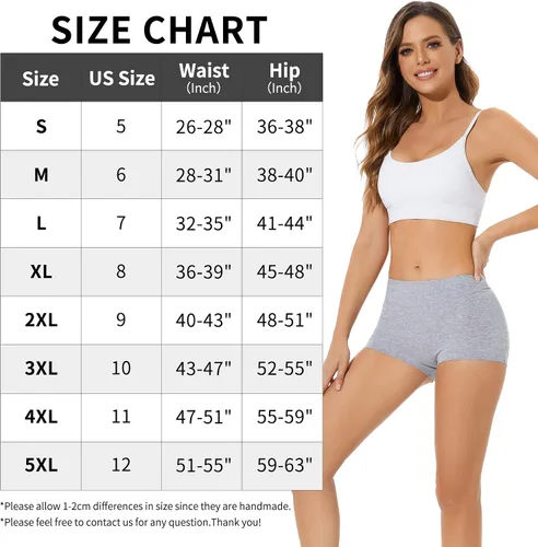 Miniatura 6 de Migbean Ropa interior de cintura alta para mujer, ropa interior para mujer, bragas para mujer, ropa interior de talla grande para mujer, bragas