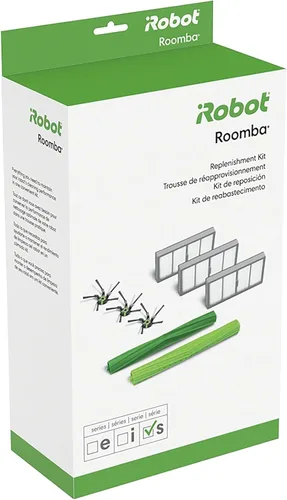 iRobot® Piezas de repuesto auténticas: kit de reposición de la serie Roomba® (3 filtros, 3 cepillos de esquina, 1 juego de cepillos de goma
