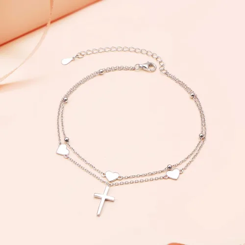 Miniatura 5 de Daochong - Tobillera de plata esterlina S925 ajustable, para mujer
