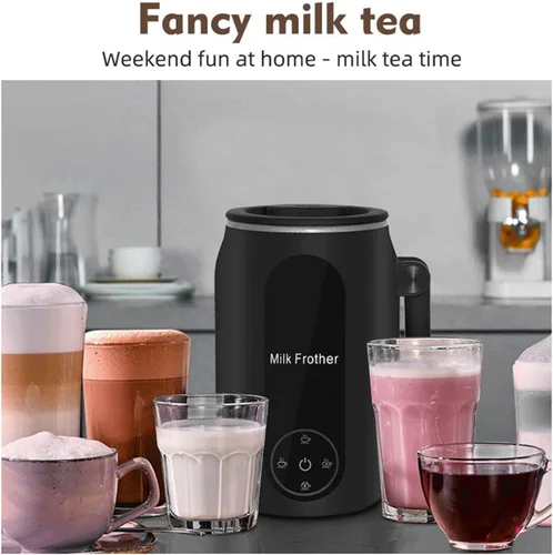 Miniatura 5 de Espumador de leche eléctrico y vaporizador, vaporizador de leche eléctrico 4 en 1, espumador de leche y calentador de 15.2 fl oz, máquina automática