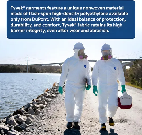 Miniatura 5 de DuPont Tyvek 400 TY122S - Overol protector desechable con capucha, botas