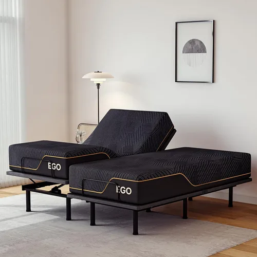 Miniatura 15 de MLILY EGOHOME - Base de cama ajustable individual XL con patas ajustables, base de cama eléctrica plegable de metal con control remoto inalámbrico