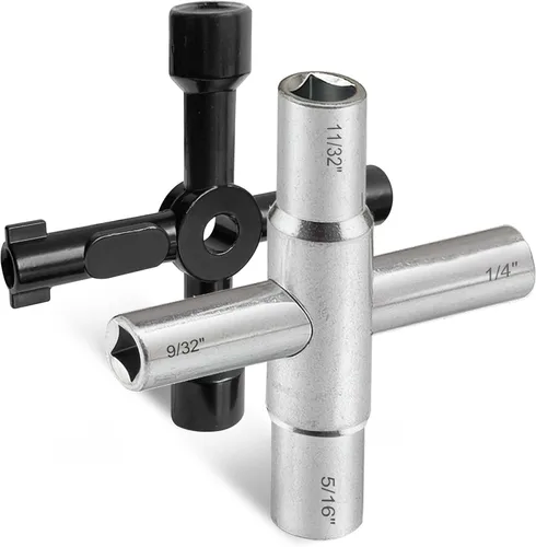 Miniatura 8 de Hanpex Llave de llave Sillcock de 4 vías, 1/4 pulgadas, 9/32 pulgadas, 5/16 pulgadas, 11/32 pulgadas, se adapta a la mayoría de Sillcock, llave