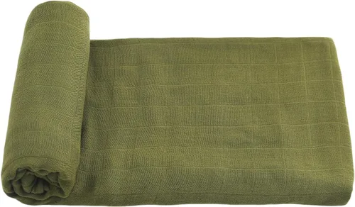 Miniatura 7 de Manta de muselina 100% viscosa hecha de bambú, color gris sólido, unisex, manta de muselina suave y sedosa, manta de recepción neutra para recién