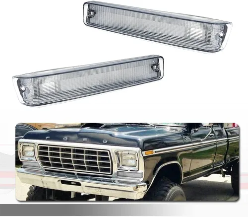 Miniatura 9 de Para camiones Ford F-150 1973-1979, carcasa de luces direccionales Ford Bronco 1978-1979