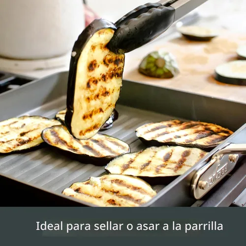 Miniatura 5 de All-Clad HA1 - Parrilla anodizada dura antiadherente de 11x11 pulgadas apta para horno a 350°F, ollas y sartenes, juego de utensilios de cocina negro