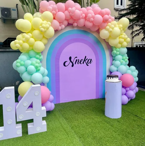 Miniatura 3 de Kit de arco de globos de helado – Juego de 142 guirnaldas de globos pastel con globo de Mylar de aluminio de helado de 37 pulgadas, globos torcidos