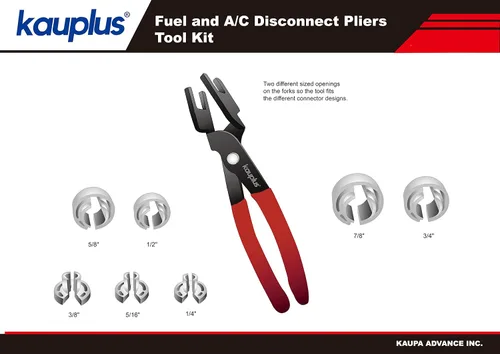 Miniatura 4 de Kit de herramientas de alicates de desconexión de línea de combustible y A/C, con removedor de línea de combustible - 1/4", 5/16", 3/8", 1/2", 5/8