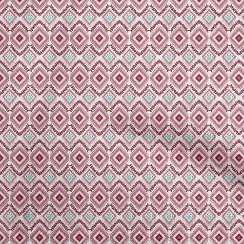 Miniatura 11 de oneOone Cotton Flex Beige Fabric Ikat Sewing Material Print Fabric By The Yard 40 Inch Wide