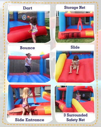 Miniatura 7 de Action Air Casa inflable para saltar para niños, Rojo